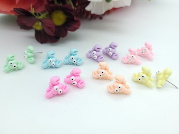 Hummer Ohrstecker mit Augen